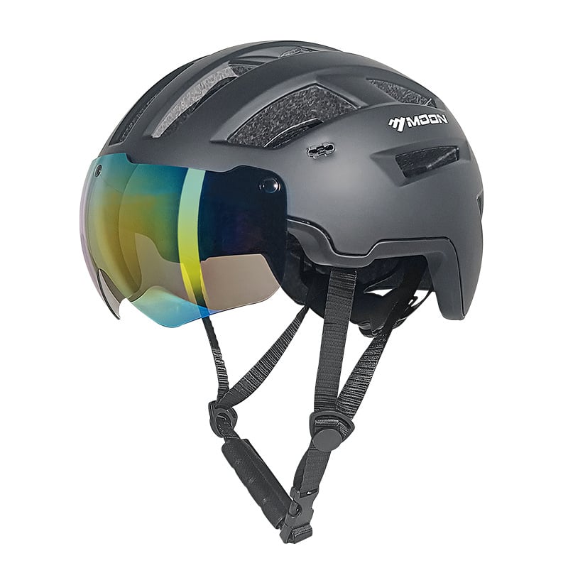 MOON κράνος ποδηλασίας με ενσωματωμένα γυαλιά – Unisex, ενήλικοι, PC EPS, λογότυπο εκτυπωμένο