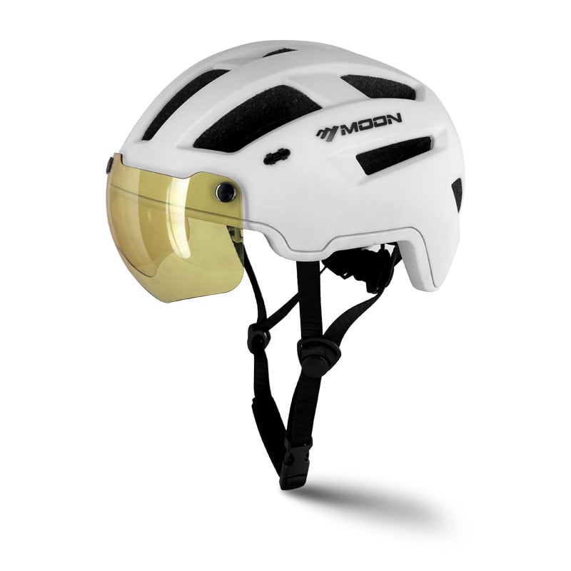 MOON κράνος ποδηλασίας με ενσωματωμένα γυαλιά – Unisex, ενήλικοι, PC EPS, λογότυπο εκτυπωμένο