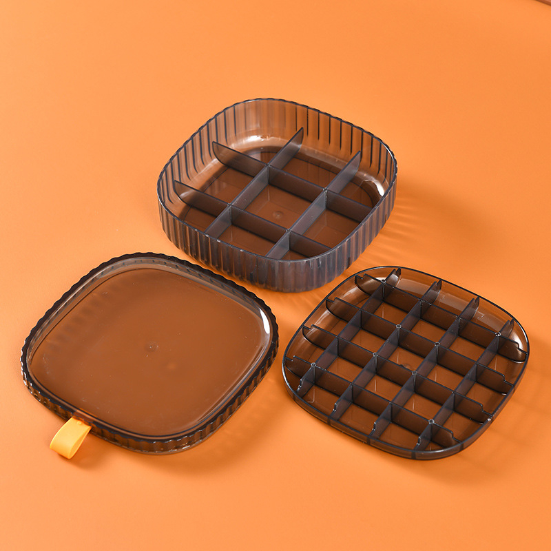 Organizér na šperky, plastový stolný organizér s tromi úrovňami, ochrana proti prachu, vlhkosti a oxidácii