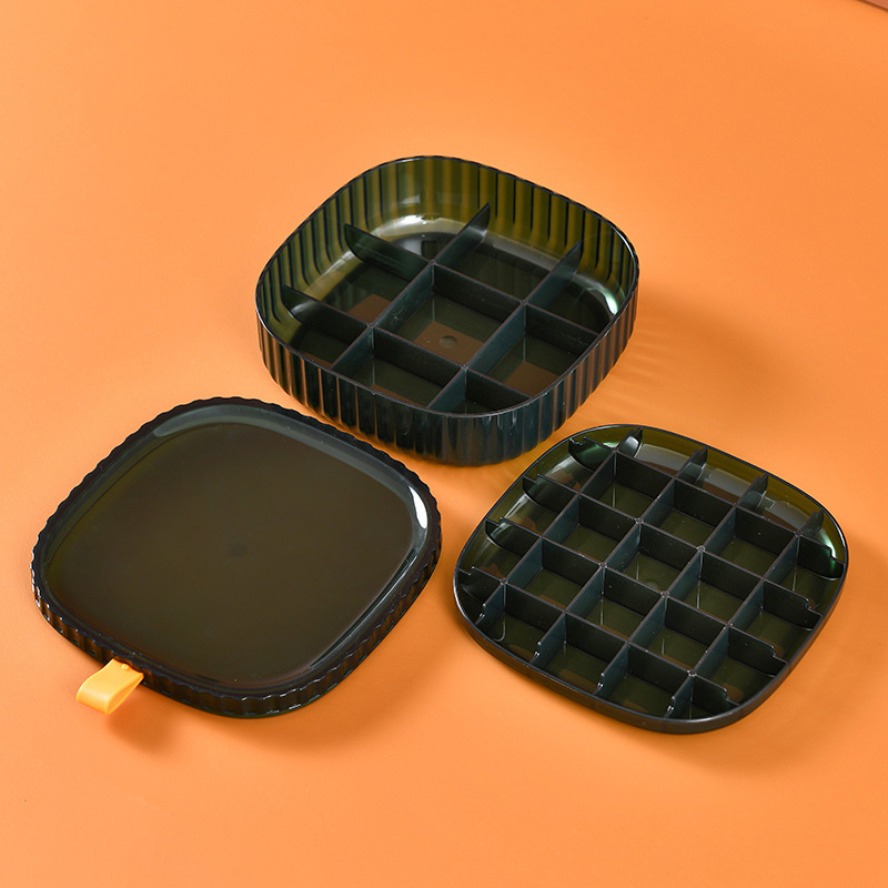 Organizér na šperky, plastový stolný organizér s tromi úrovňami, ochrana proti prachu, vlhkosti a oxidácii