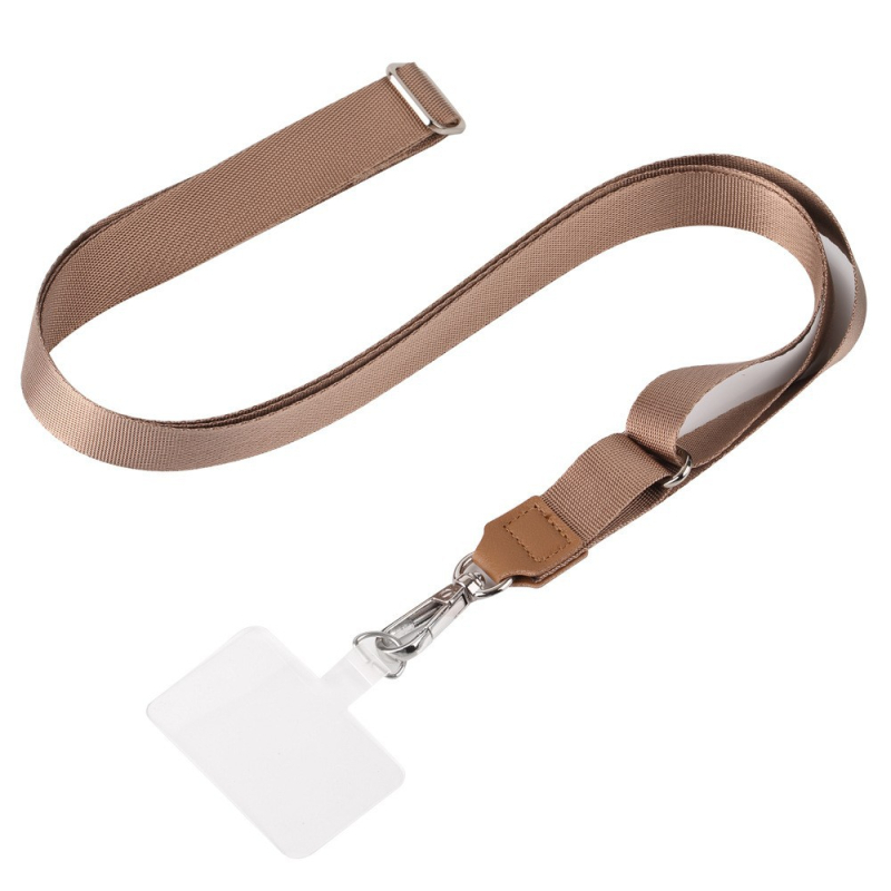 Lančić za mobitel s podesivim vratom, Crossbody dizajn, poliesterska vrpca, metalna kopča, metalni privjesak