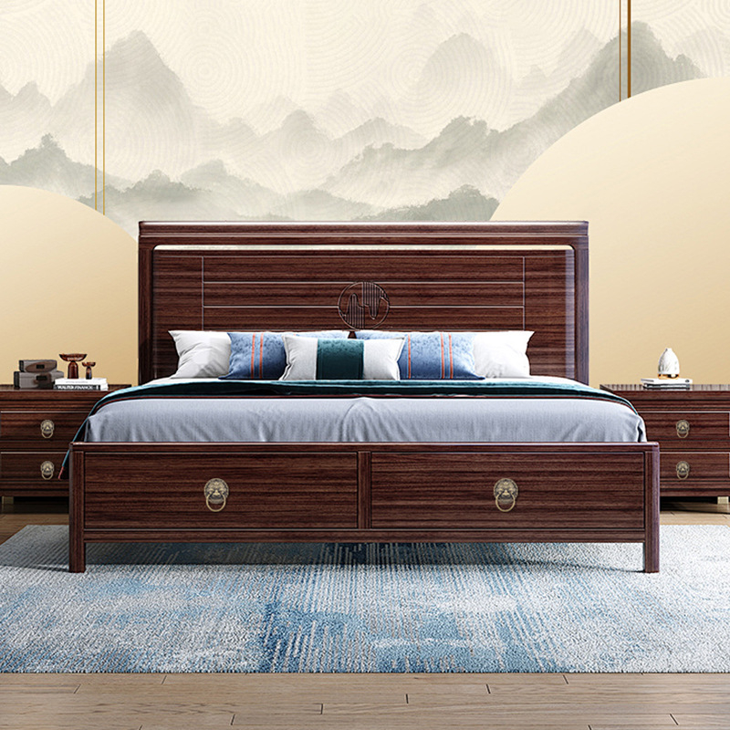 Λαβή πόρτας ντουλάπας από μπρούντζο με κεφαλή λέοντα, νέου κινεζικού στυλ