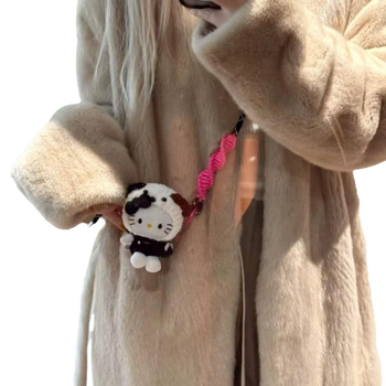 Lančić za mobitel s pliš Hello Kitty mačkom lutkom, najlonska vrpca, metalna kopča, ZHAOWU marka