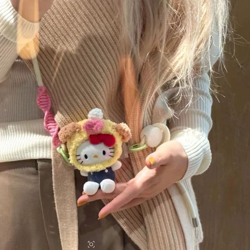 Lančić za mobitel s pliš Hello Kitty mačkom lutkom, najlonska vrpca, metalna kopča, ZHAOWU marka