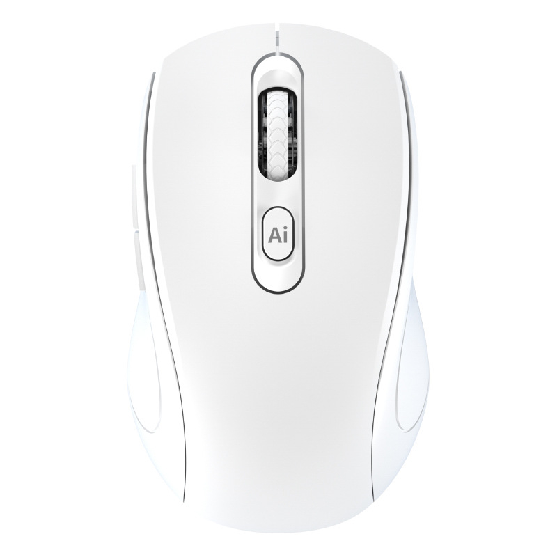 AI inteligentna glasovna Bluetooth miša, 1600 DPI, 6 tipki, domet 10 m, 2.4G/Bluetooth, tri načina napajanja, za prijenosna računala