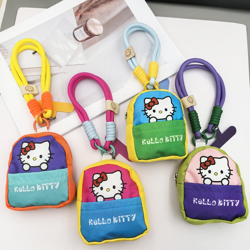 Mobilā tālruņa siksna ar kaķa motīvu un uzglabāšanas somiņa Bluetooth austiņām — rokdarbs, poliesters, iespējama personalizācija