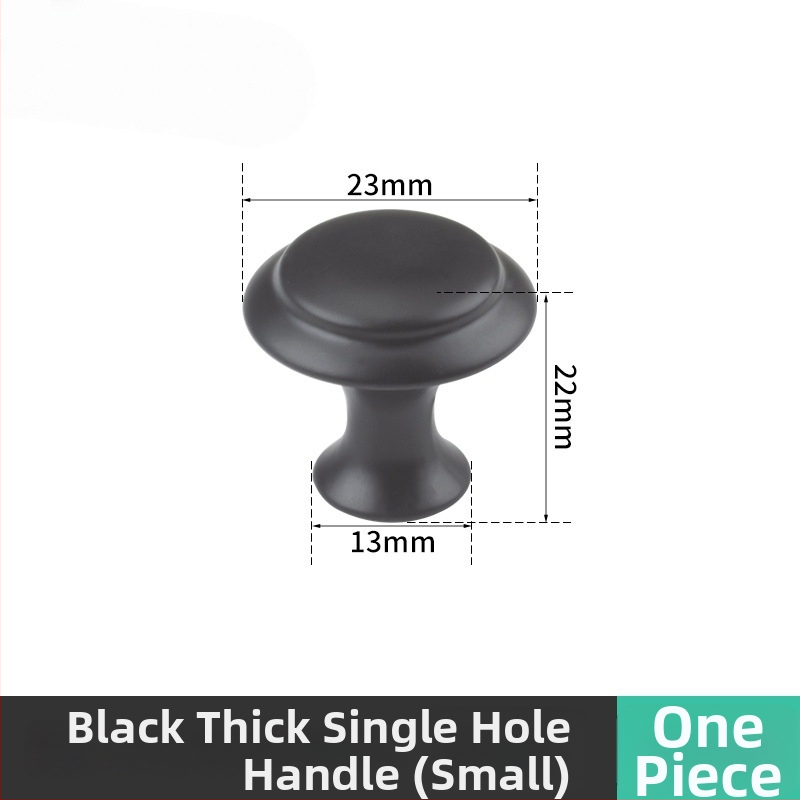 Rukoväť s jedným otvorom na skrinku a zásuvku – hríbikového tvaru, moderný minimalistický štýl, materiál: zliatina zinku/nerezová oceľ, povrch brúsený, elektroplátovaný a oxidovaný