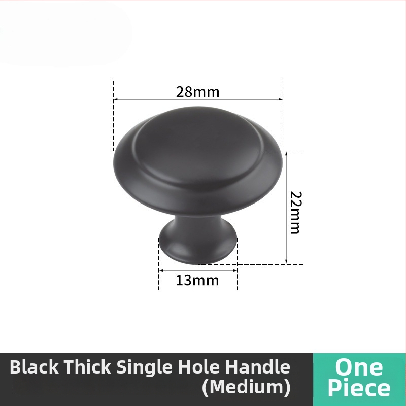 Rukoväť s jedným otvorom na skrinku a zásuvku – hríbikového tvaru, moderný minimalistický štýl, materiál: zliatina zinku/nerezová oceľ, povrch brúsený, elektroplátovaný a oxidovaný