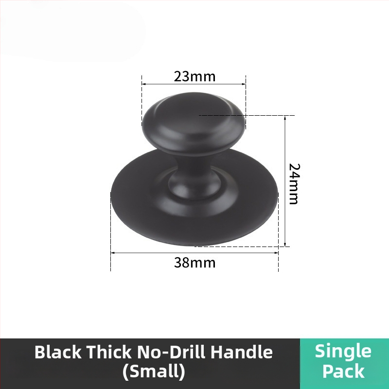 Rukoväť s jedným otvorom na skrinku a zásuvku – hríbikového tvaru, moderný minimalistický štýl, materiál: zliatina zinku/nerezová oceľ, povrch brúsený, elektroplátovaný a oxidovaný