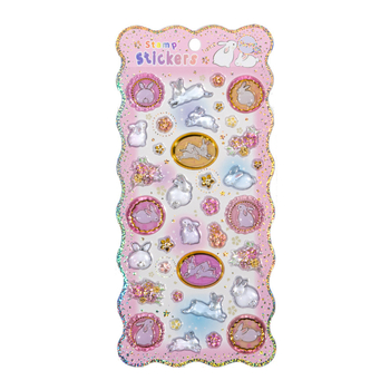 Yangtong 3D reliefes állat matricák – rajzfilmszerű telefon dekoráció, nyomtatott kézművesség