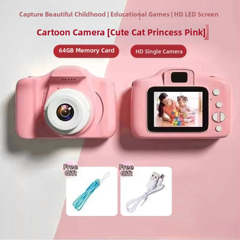 Bērnu digitālā kamera X2 ar CCD sensoru, 1/1.7 collu sensors, 10 MP, bez optiskā zooma