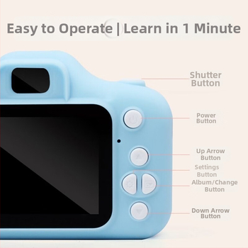 Bērnu digitālā kamera X2 ar CCD sensoru, 1/1.7 collu sensors, 10 MP, bez optiskā zooma