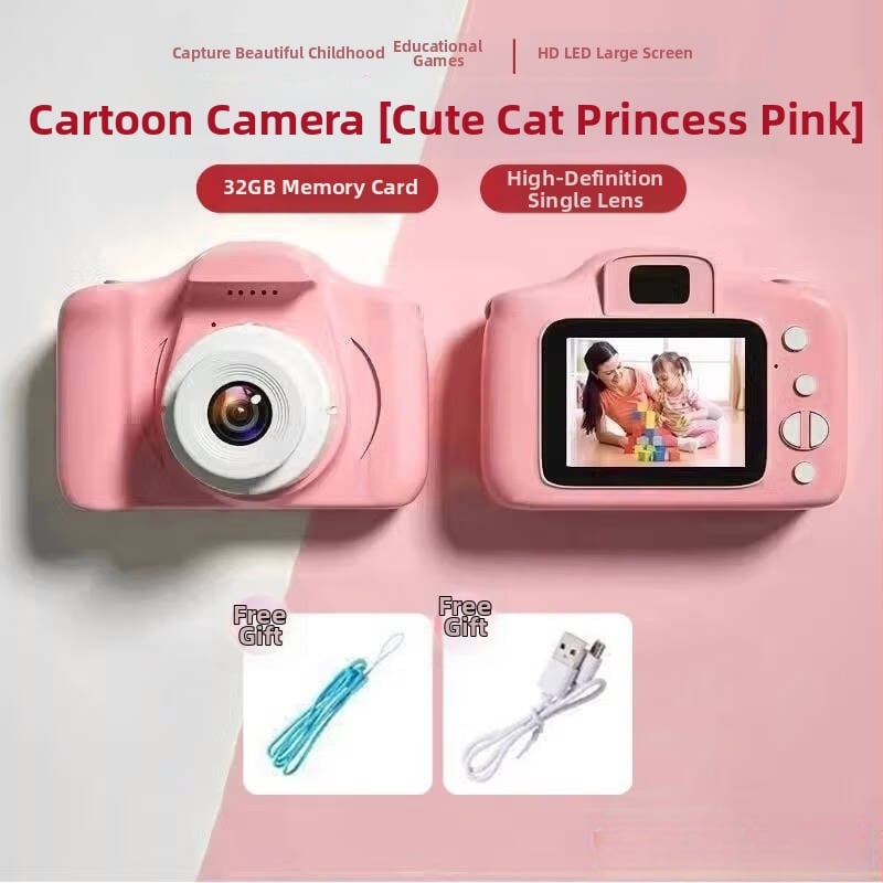 Bērnu digitālā kamera X2 ar CCD sensoru, 1/1.7 collu sensors, 10 MP, bez optiskā zooma