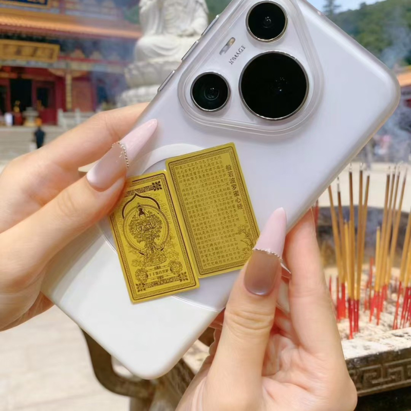 Zlaté samolepky na mobilný telefón 999 s ôsmimi ochrannými božstvami, čínskeho štýlu – Xinhao Jewelry