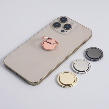 Metāla apaļš telefona gredzenes turētājs, 360° rotācija, lāzera krāsu logotipa druka