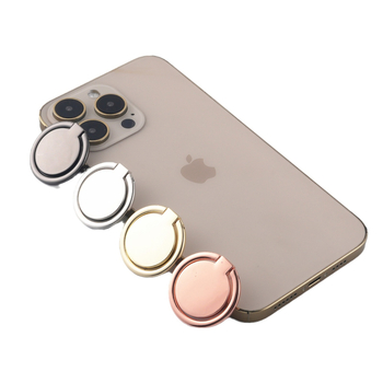 Metāla apaļš telefona gredzenes turētājs, 360° rotācija, lāzera krāsu logotipa druka