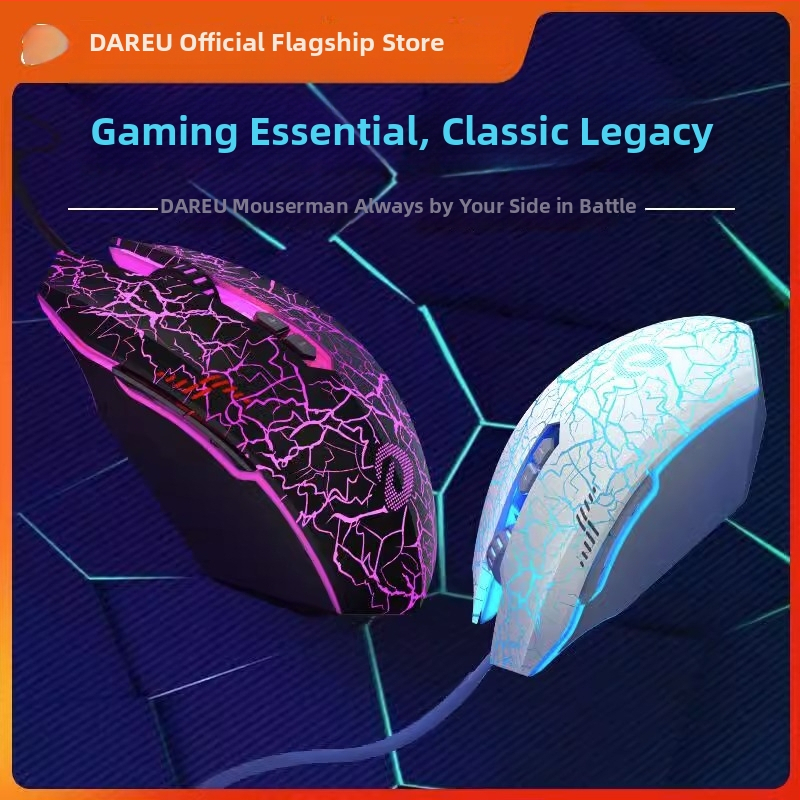 Herná káblová optická myš – 6 úrovní DPI, 4000 DPI, 8 tlačidiel, USB, ergonická