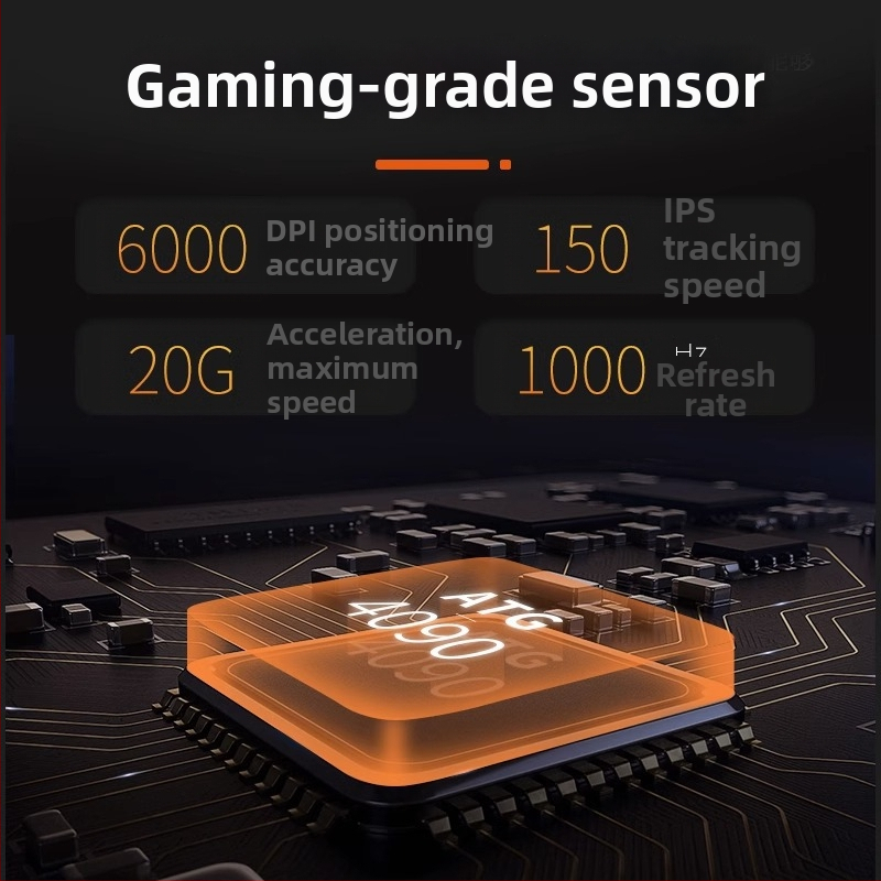 Herná káblová optická myš – 6 úrovní DPI, 4000 DPI, 8 tlačidiel, USB, ergonická