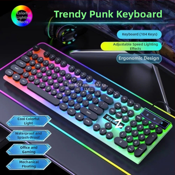 Комплект клавиатура и мишка, USB кабелно свързване, с числов клавиатура, без подсветка