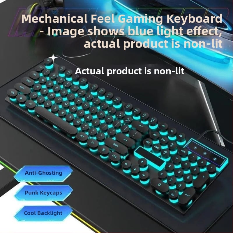 Комплект клавиатура и мишка, USB кабелно свързване, с числов клавиатура, без подсветка