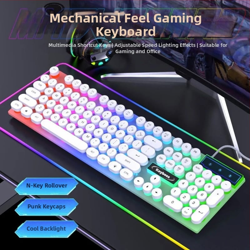 Комплект клавиатура и мишка, USB кабелно свързване, с числов клавиатура, без подсветка