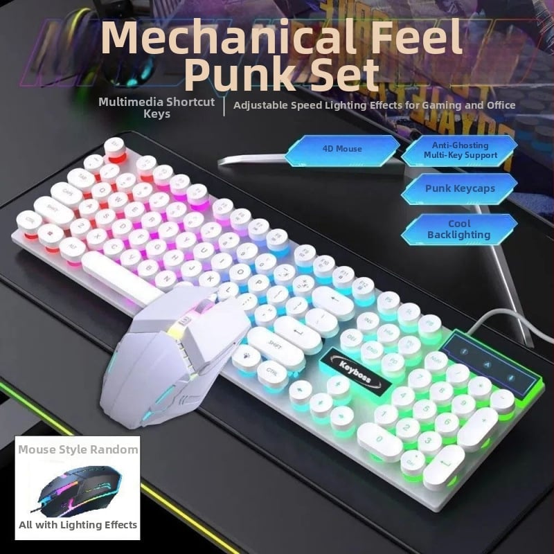 Комплект клавиатура и мишка, USB кабелно свързване, с числов клавиатура, без подсветка