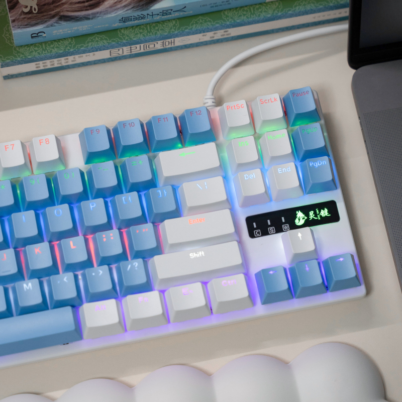 Spirit key механична клавиатура, жична, 87/104 клавиша, смесена подсветка, ABS корпус