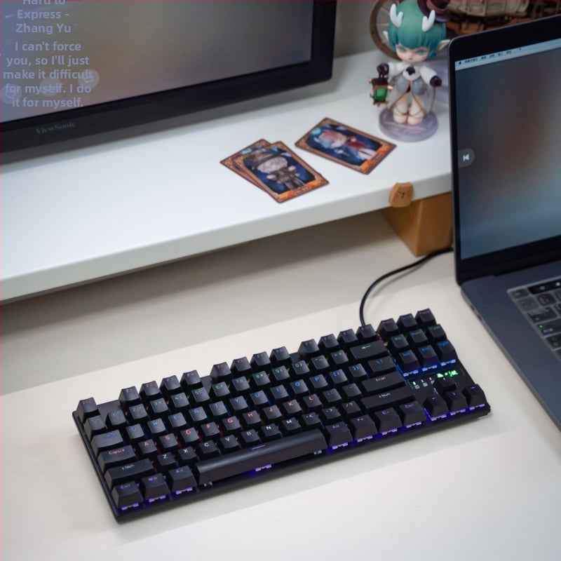 Spirit key механична клавиатура, жична, 87/104 клавиша, смесена подсветка, ABS корпус