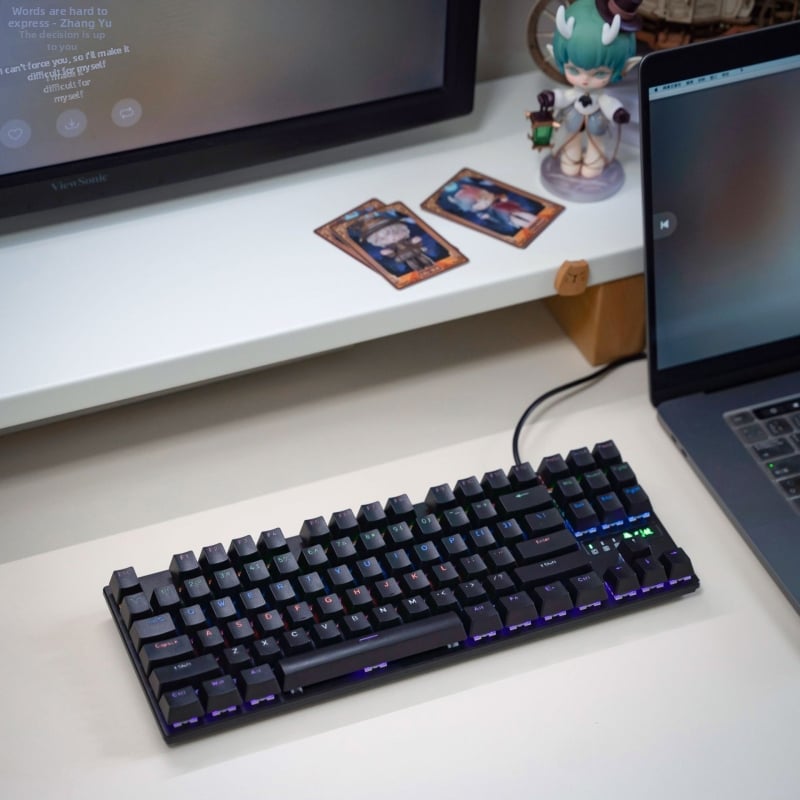 Spirit key механична клавиатура, жична, 87/104 клавиша, смесена подсветка, ABS корпус