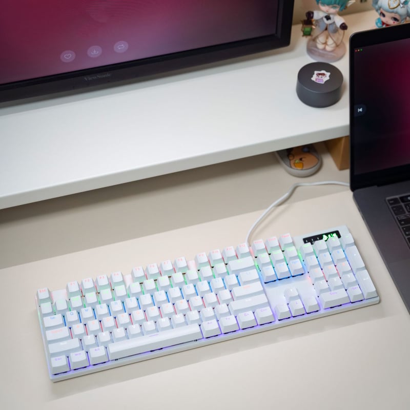 Spirit key механична клавиатура, жична, 87/104 клавиша, смесена подсветка, ABS корпус