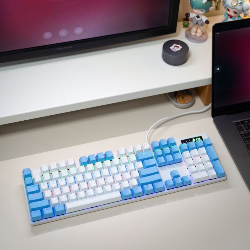 Spirit key механична клавиатура, жична, 87/104 клавиша, смесена подсветка, ABS корпус