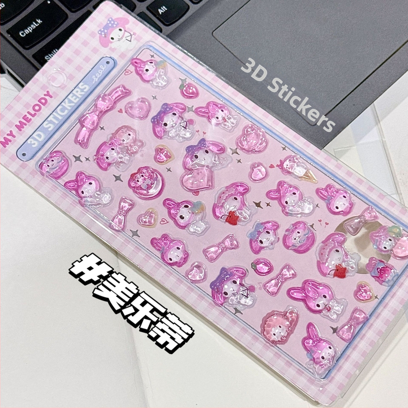 Telefon tok 3D-relief matricákkal, aranyos stílus, DIY matrica készlet