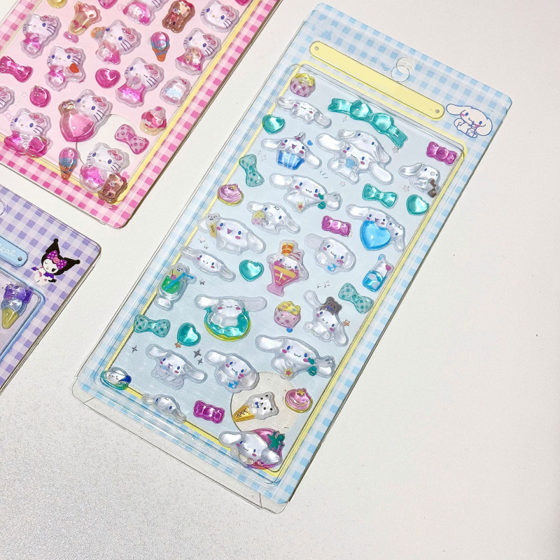 Telefon tok 3D-relief matricákkal, aranyos stílus, DIY matrica készlet