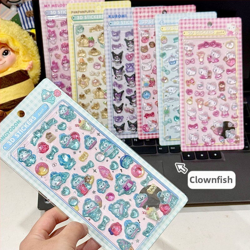 Telefon tok 3D-relief matricákkal, aranyos stílus, DIY matrica készlet