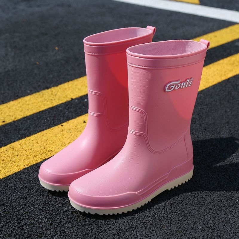 Moteriški lietaus batai, vidutinio ilgio, medvilnės viršus, neslidus padas, flisinė įdaila