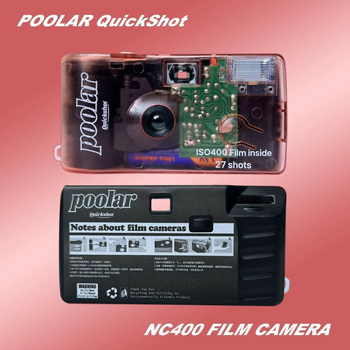 Poolar Jelly vienkartinė foto kamera su 3x optiniu priartinimu, CCD jutikliu, 8x skaitmeninis priartinimas, maksimali 1080p raiška, SD kortelės saugykla