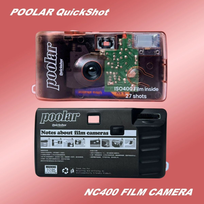 Poolar Jelly vienkartinė foto kamera su 3x optiniu priartinimu, CCD jutikliu, 8x skaitmeninis priartinimas, maksimali 1080p raiška, SD kortelės saugykla