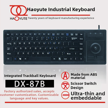 DX-87B priemyselný trackball set klávesnica a myš, PS/2, káblové pripojenie, prispôsobiteľný