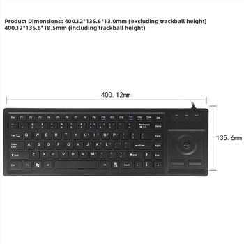 DX-87B priemyselný trackball set klávesnica a myš, PS/2, káblové pripojenie, prispôsobiteľný