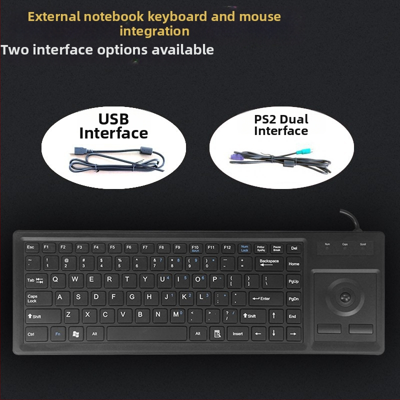 DX-87B priemyselný trackball set klávesnica a myš, PS/2, káblové pripojenie, prispôsobiteľný