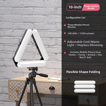 Lvqi Φωτιστικό πλήρωσης με πτυσσόμενο σχέδιο για ζωντανές μεταδόσεις και επιτραπέζια φωτογράφηση — 5V, <10W, Προστασία ματιών, Κάθετη χρήση, για σχολείο, αίθουσα ζωντανών μεταδόσεων και εξωτερικούς χώρους