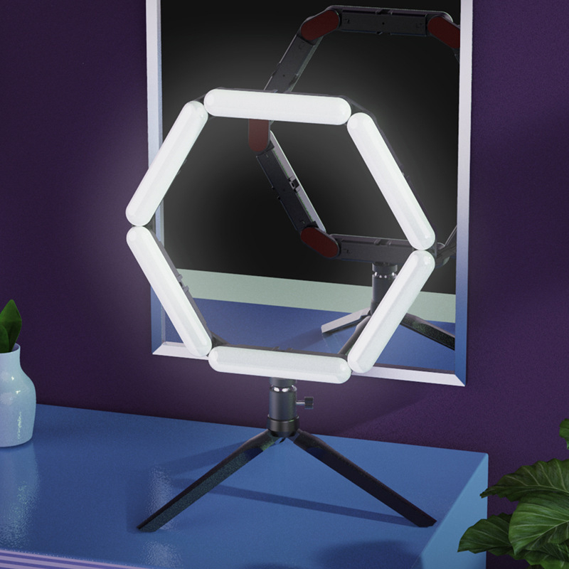 Lvqi Φωτιστικό πλήρωσης με πτυσσόμενο σχέδιο για ζωντανές μεταδόσεις και επιτραπέζια φωτογράφηση — 5V, <10W, Προστασία ματιών, Κάθετη χρήση, για σχολείο, αίθουσα ζωντανών μεταδόσεων και εξωτερικούς χώρους