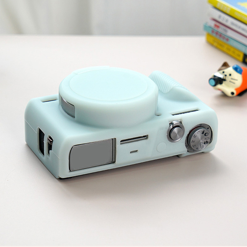 Carcasă din silicon pentru Canon G7X Mark II – husă de protecție pentru cameră compactă (rezistență la abraziune, ușor, protecție împotriva tăierilor)