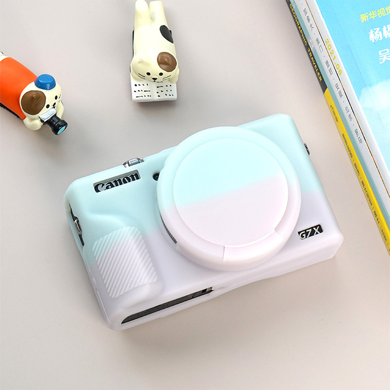 Carcasă din silicon pentru Canon G7X Mark II – husă de protecție pentru cameră compactă (rezistență la abraziune, ușor, protecție împotriva tăierilor)