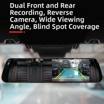 Automobilio vaizdo registratorius su priekyje ir gale kamera, 360° panoraminis vaizdas, F2.0 diafragma, 1080p, 4MP