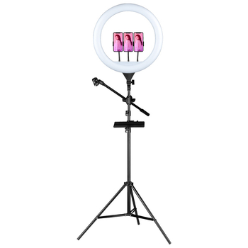 Φωτιστικό δαχτυλιδιού για φωτογραφία και ζωντανές μεταδόσεις – RGB φως πλήρωσης, 10-50W, χωρίς βήματα ρύθμισης φωτεινότητας, κάθετη εγκατάσταση