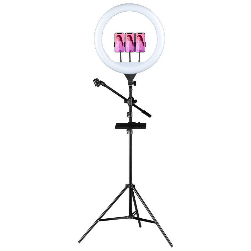 Φωτιστικό δαχτυλιδιού για φωτογραφία και ζωντανές μεταδόσεις – RGB φως πλήρωσης, 10-50W, χωρίς βήματα ρύθμισης φωτεινότητας, κάθετη εγκατάσταση