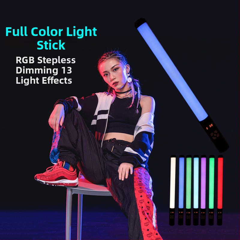 RGB φώτισμα πλήρωσης χειρός με τρίποδο για ζωντανή μετάδοση, 7.5W LED, 3V 2A, ενσωματωμένη μπαταρία