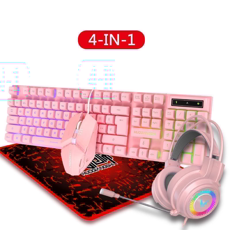 Musketeer G308 жичен геймърски комплект клавиатура, мишка и слушалки - 1200dpi, USB клавиатура и USB мишка, LED осветление, ергономичен дизайн, водоустойчив