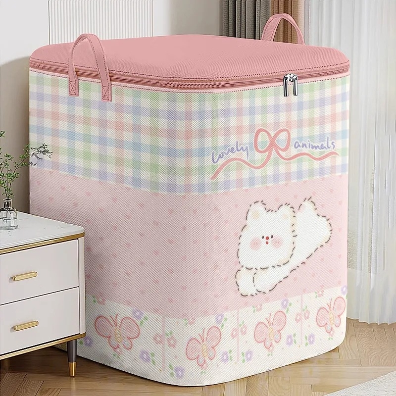 Geantă de depozitare pentru pătură și haine - formă cub, material din țesătură nețesută, capacitate mare, rezistentă la umezeală, multifuncțională